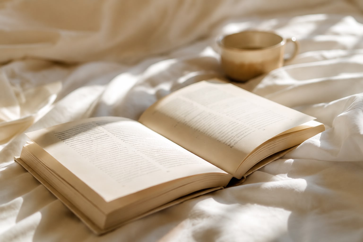 Journal and pen in a peaceful bedroom