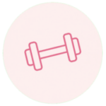 Dumbbell icon representing a confident return to exercise
